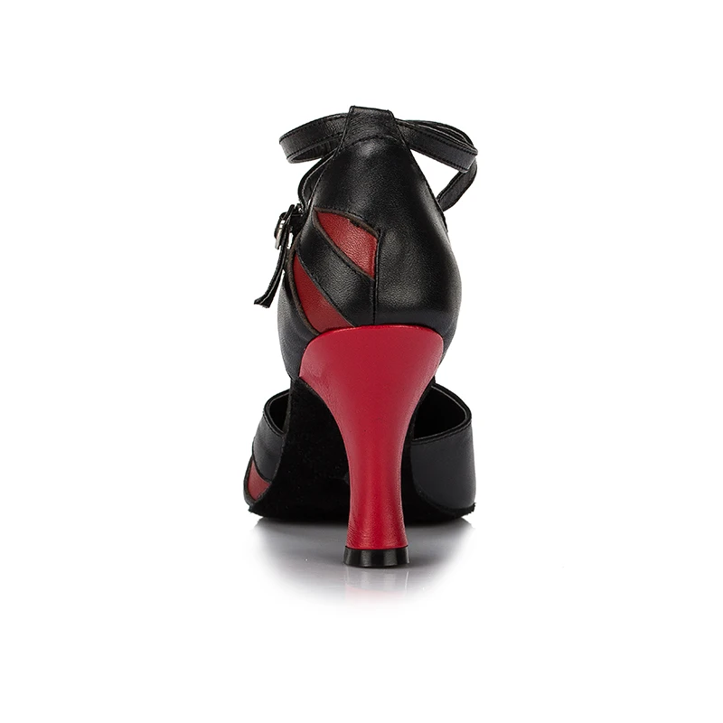 Customsize Latin Dance Shoes Ladies Female Tango Ballroom Modern Dancing Shoes Girls Practice Competition Black Red Wholesale 3
