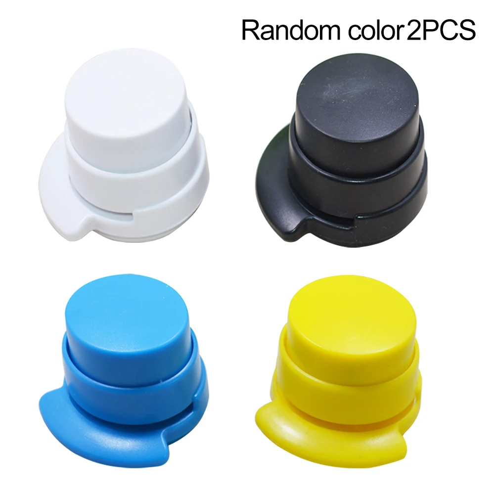

2pcs Manual Cute Mini Stapler Portable Plastic Stapleless Stapler Home School Documents Binding Tool Random Color Stationery