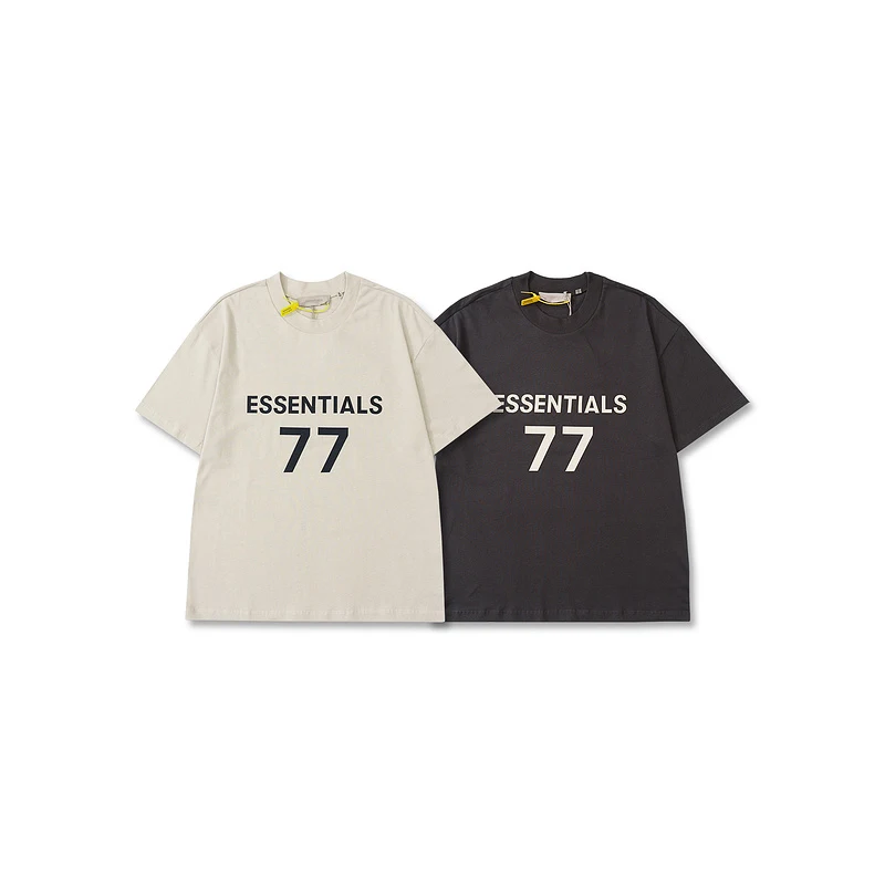

New Arrive Summer T-shirt Fashion 77 Letter Print Men Women Hip hop Streetwear Loose Tshirt Fashion Street Top Tees