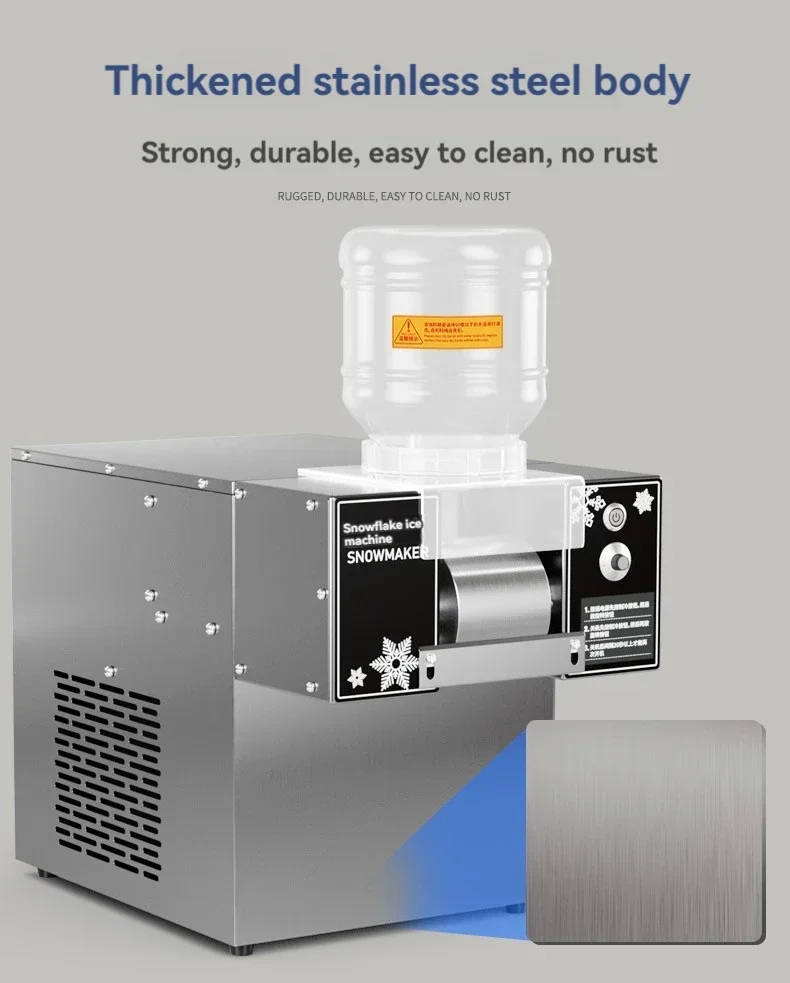 ZB-XBJ60Z 60KG/24H Korean Snowflake Ice Machine Snow Ice Shaver Machine With Water Dispenser Ice Bingsu Machine 5