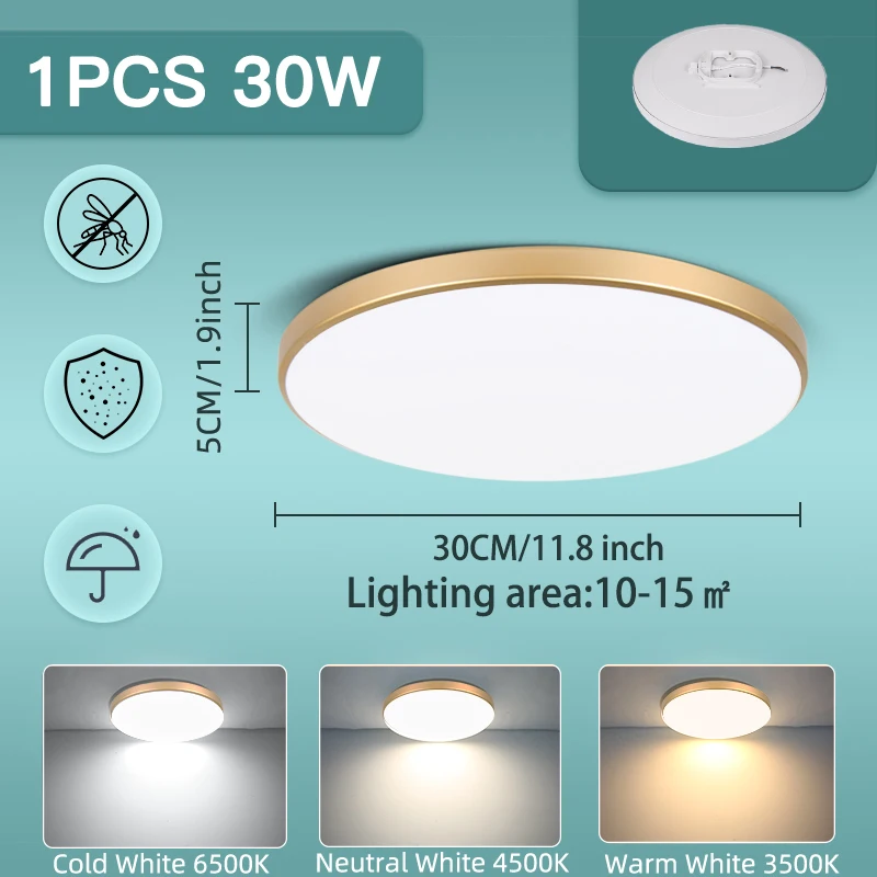 ตัวเลือกสินค้า โคมไฟเพดาน LED 220V ประหยัดพลังงาน สำหรับตกแต่งบ้านสไตล์โมเดิร์น