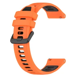 Versatile Silicone Sport Watch Strap Bracelet Accessory - 20mm (Orange Black)