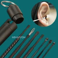 6/7PCS Ear Cleaner ABS Ear Care Spoon Tool Soft Spiral For Ears Earwax Picker Cleaning Ear Wax Removal Tool Earpick Remover 1