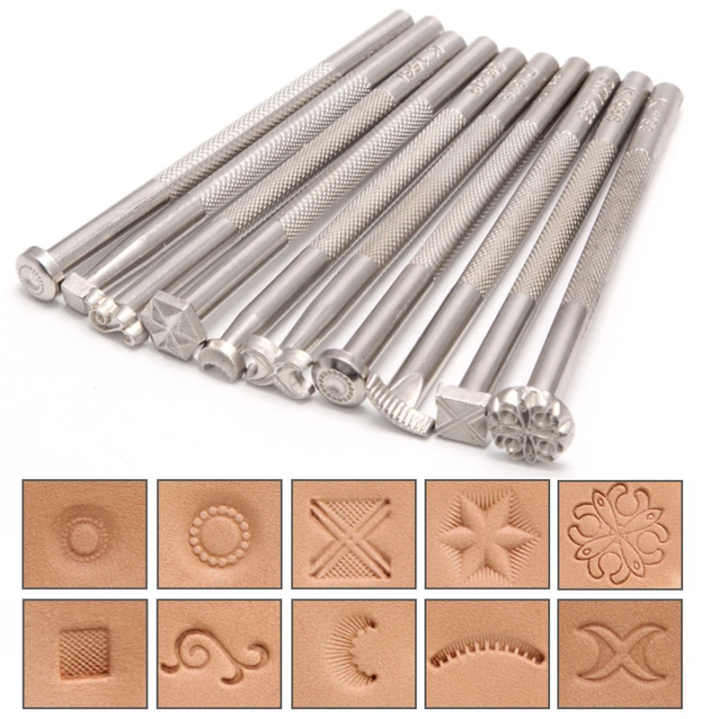 Leather Carving Embossing Tool DIY Handmade Leather Printing Stamp Decorative Pattern Carved Craft Embossing Design Tools 1Pcs leather craft stamps,leather letter punch