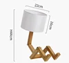 Wooden Robot Shape Creative Table Lamp Indoor Study Fashion Reading Desk Lamp Nordic Modern Desktop Decorative Night Light 6
