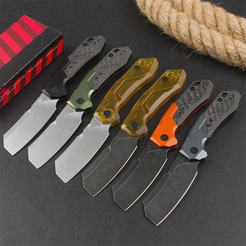 

7850 Launch 14 Tactical Folding Knife 3.375" Stonewashed D2 Blade Outdoor Camping EDC Tool Survival Utility Knives Hunting Knife