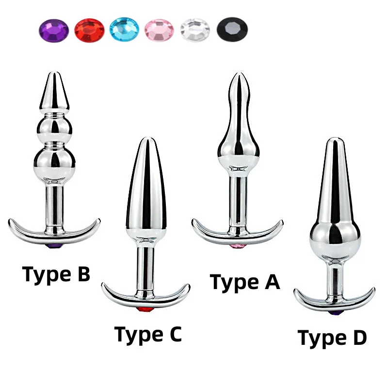 Anal Beads Metall Butt-plug Mit Kristallschmuck Für Damen_voghion.com