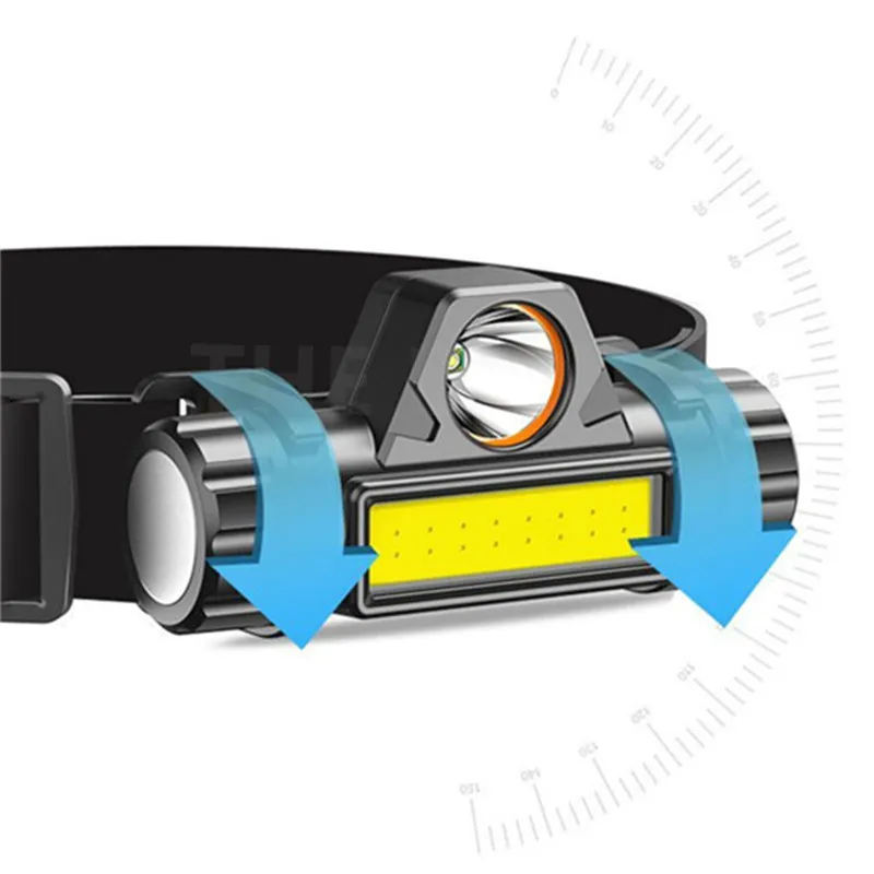 LED 미니 전조등 3000LM USB 충전식 고전력 헤드 라이트 헤드 토치 방수 캠핑 낚시 손전등