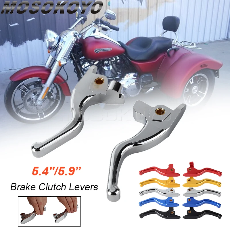 

5.4" 5.9" Brake Clutch Lever 2-3 Finger Short Hand Levers Control For Harley Tri Glide CVO/SE FLHTCUTGSE Ultra Classic FLHTCUTG