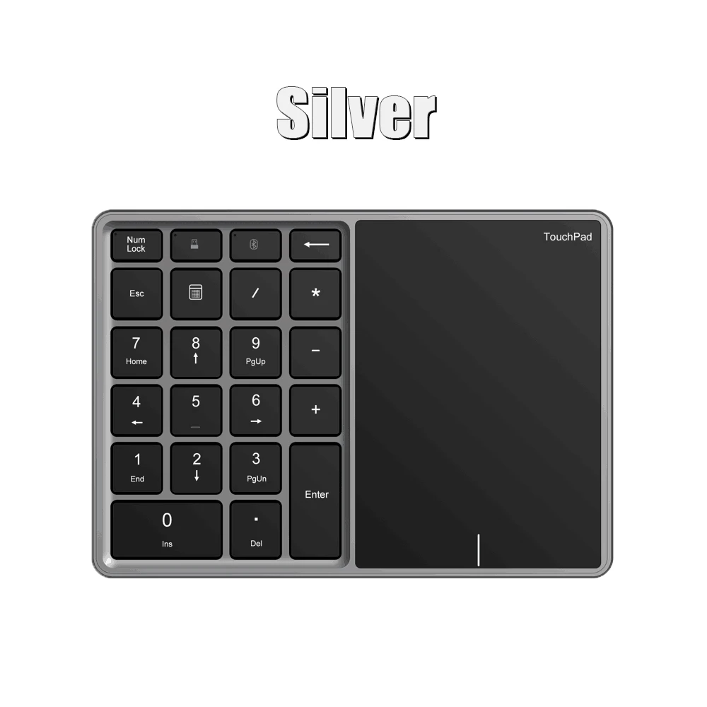 computer keyboard for android mobile 2 IN 1 Wireless 2.4G Bluetooth 22 Keys Number Keyboard Pad With Touchpad Touch Keypad For Windows IOS Mac OS Laptop PC Tablet portable computer keyboard Keyboards