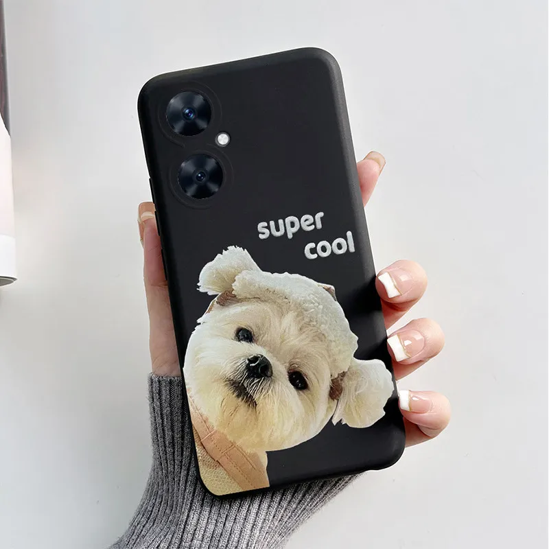 Cute Cartoon Black Cat and Puppy Dog Soft Silicone Phone Case