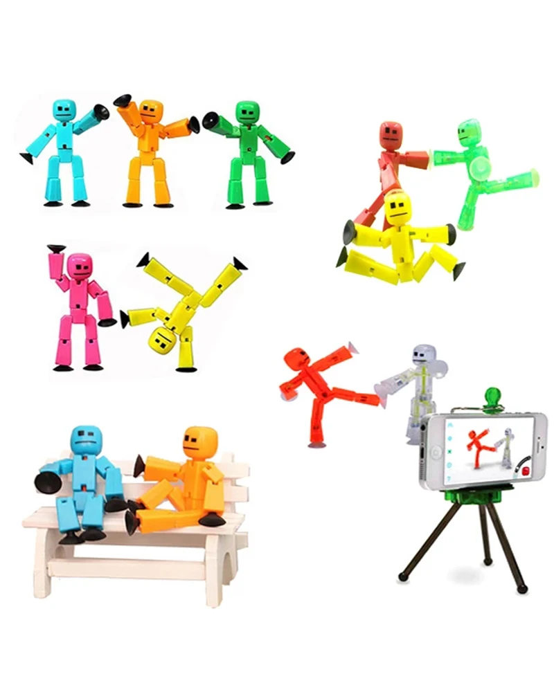 Игрушки stikbot присоска липкий робот набор игрушек для фотосъемки анимации
