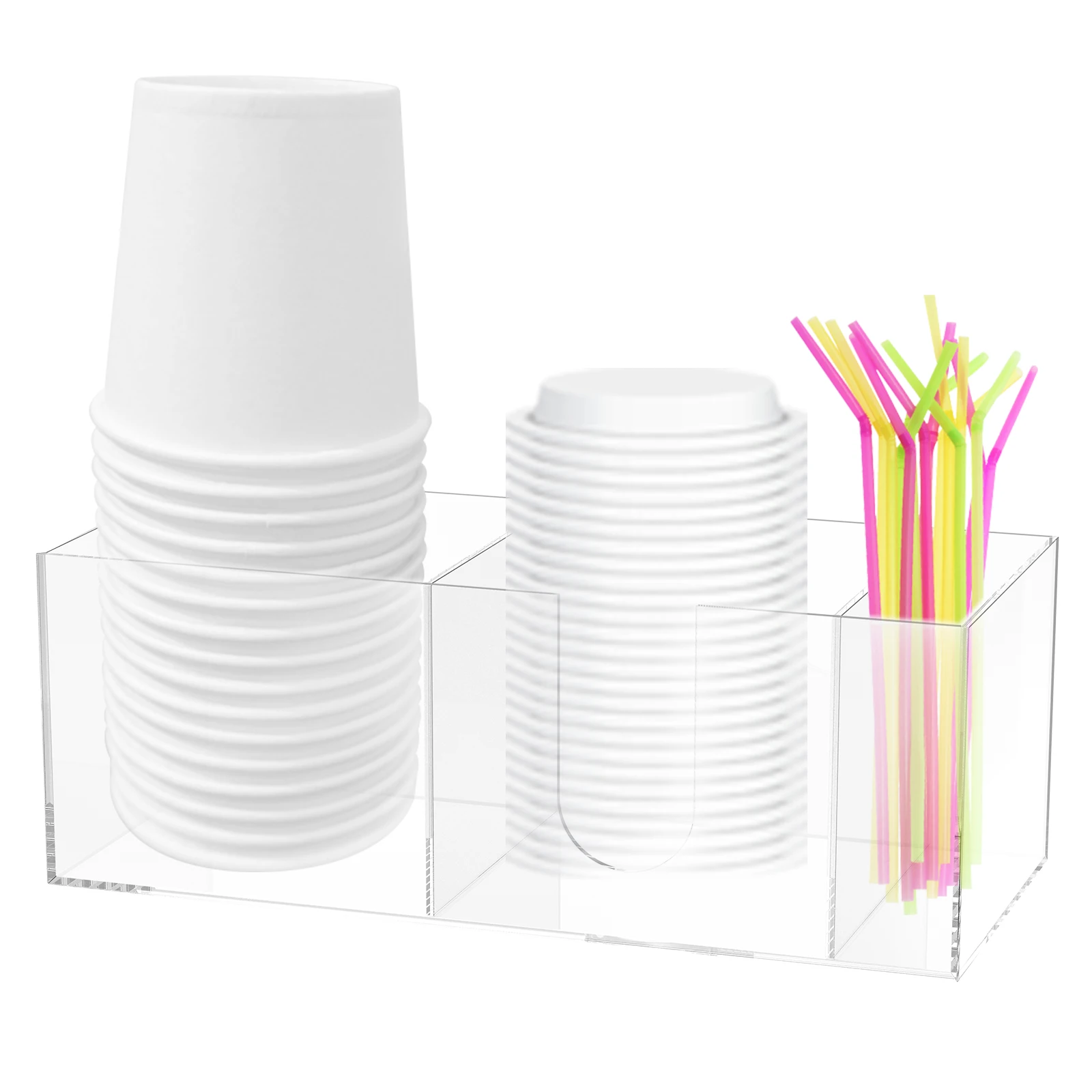 Acrylic Desktop Coffee Cup Storage Holder Organizer