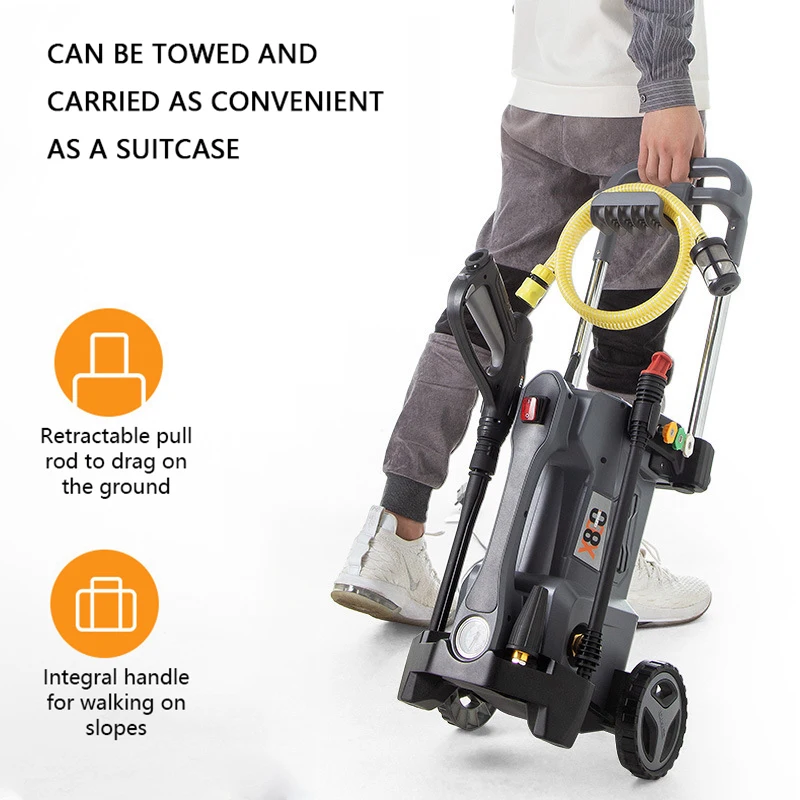 

Car Washer Automatic High Pressure Washer Cleaner 220V High-power Household Portable Small Car Washing Machine 2800W 15Mpa