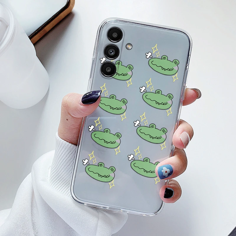 Clear Floral Cartoon Heart Shockproof Soft TPU Case - Transparent Cover