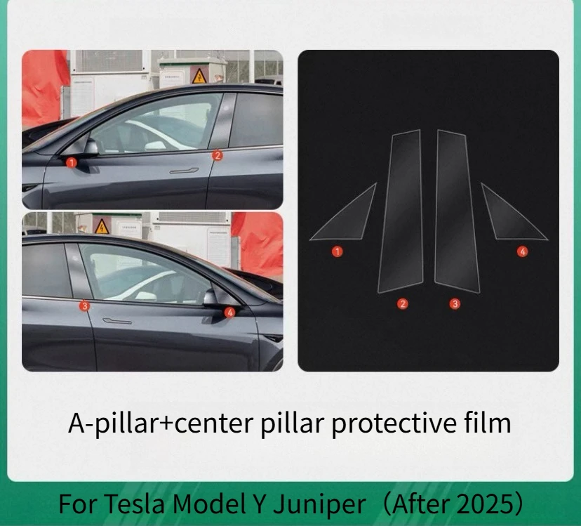 TPU Transparent Protective Film for Tesla Model Y Juniper 2025 Central Control W