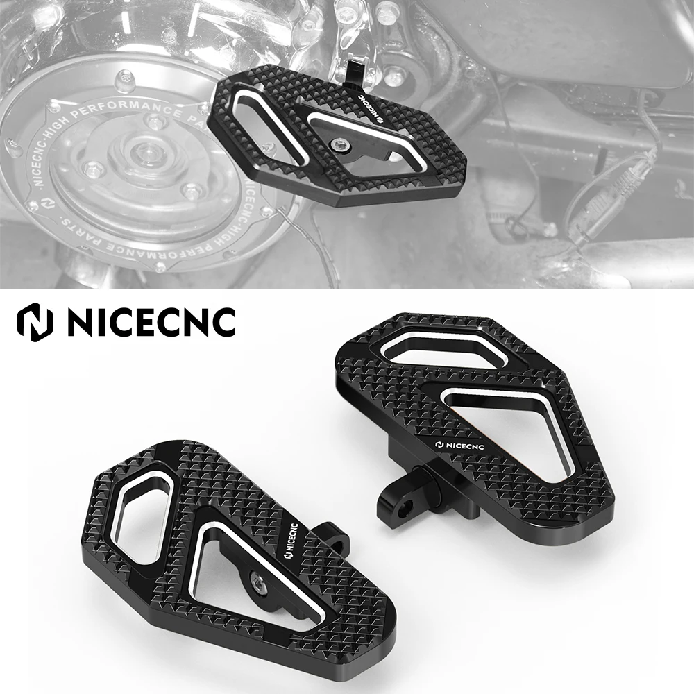 Pedane Passeggero In Alluminio Per Harley Street Glide FLHX 2006-2024 E Road Glide – Nero Anodizzato, Regolabili