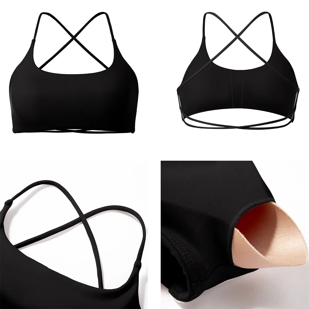 Reggiseno sportivo per donna Fitness con Pad Workout Running canotta donna Backless antiurto intimo traspirante reggiseno Yoga donna