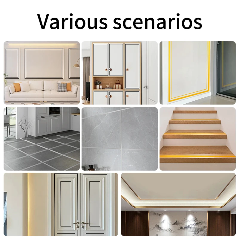 Home Floor Seam Tape Strong Adhesion Tile Countertop Brushed Glossy Kitchen Cabinet Door Decoration Beautification Waterproof