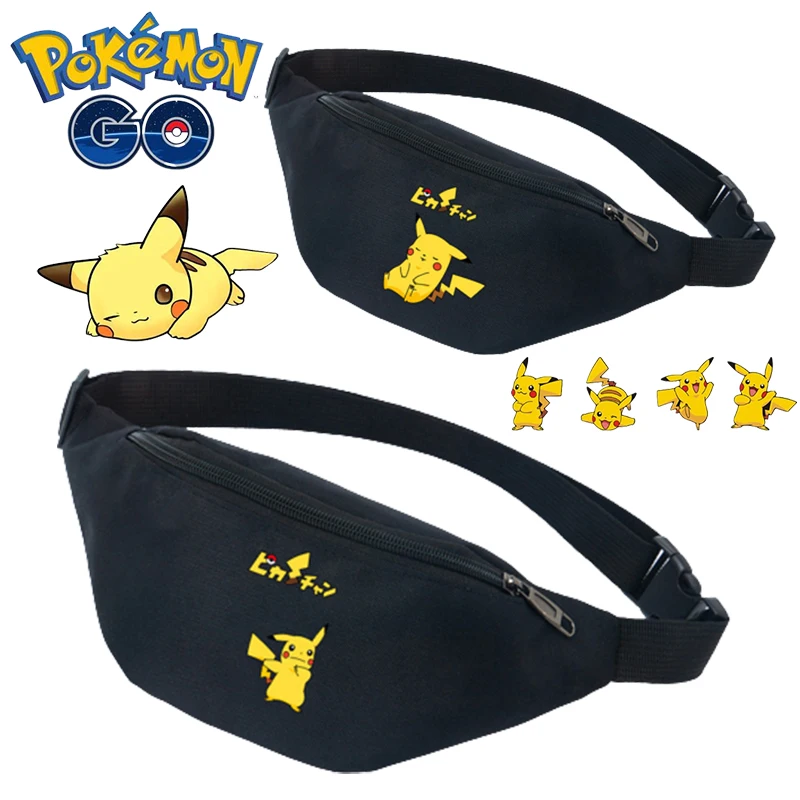 Поясная Сумка Pokemon Pikachu с мультяшным принтом для бега на открытом воздухе