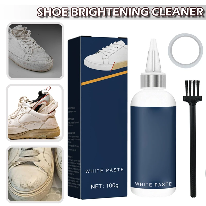 Shoes Whitener 100g White Shoes Cleansing Gel Shoe Sneakers With Brush