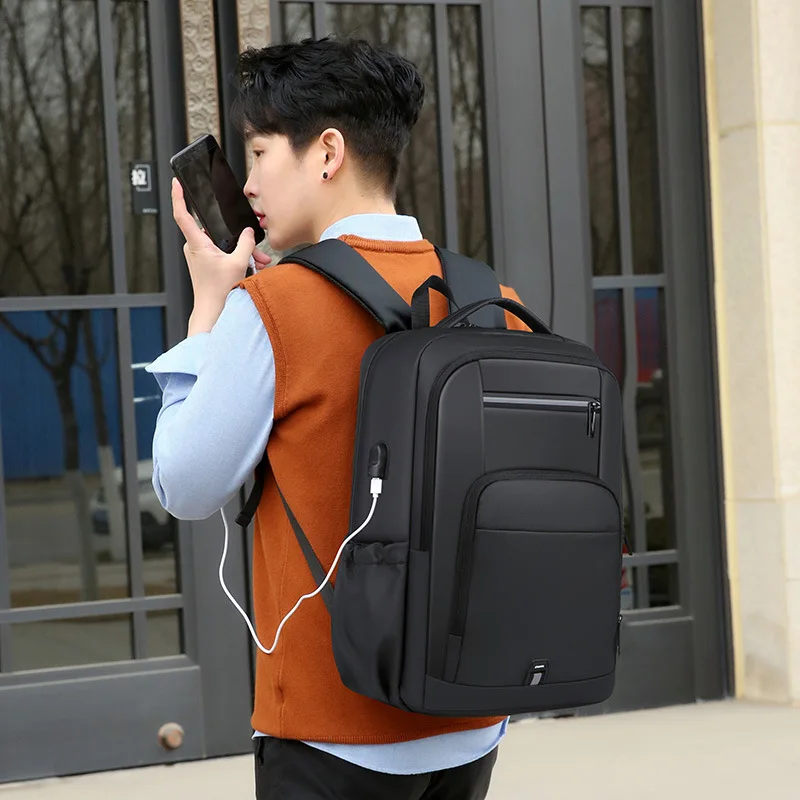 Crossten Large Capacity 15.6 inch Laptop Backpack Durable Daily School Bag Multifunctional USB Charging Port Water Resistant 6