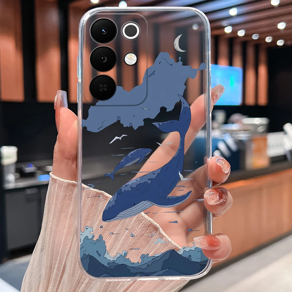 Colorful Patterned Clear Soft Silicone Phone Cover - Lightweight and Stylish Case
