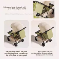 Poussettes bébé bidirectionnelles haut de gamme, pouvant assister ou allonger, avec amortisseurs à quatre roues, pour nouveau-nés, pliables 6