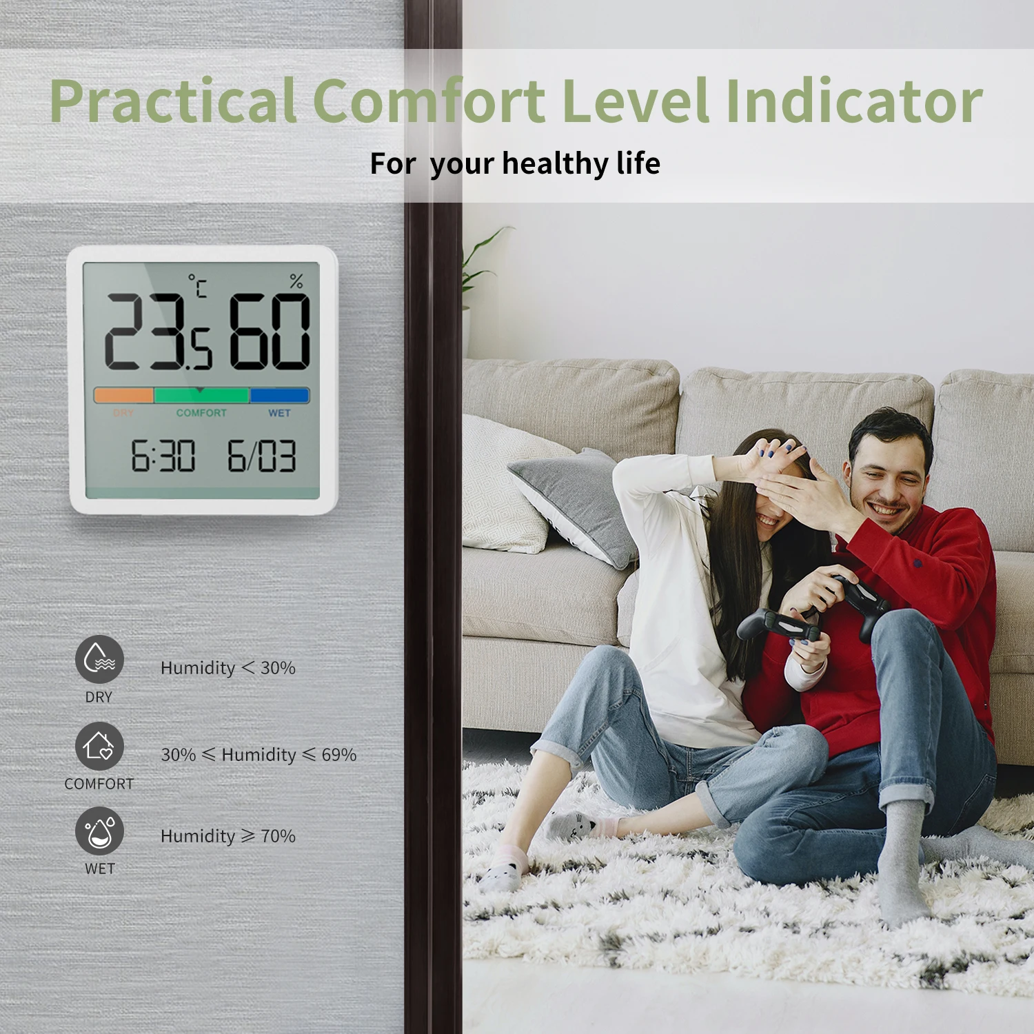 Indoor Outdoor Thermometer Hygrometer 2 in 1 Temperature Humidity Gauge  Analog Hygrometer for Indoor Office Home Room R9UF - AliExpress