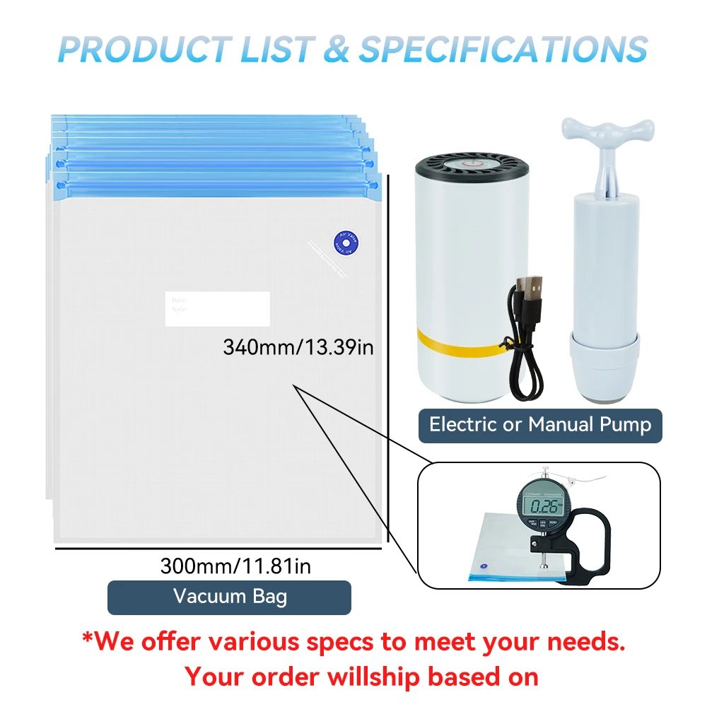3D Printer Filament Storage Bag PLA PETG ABS Vacuum Bag Dryer Safekeep Humidity Resistant Sealing Bags Keep Filament Dry Sealed