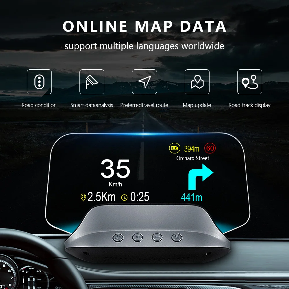 GEYIREN C3   ÷ ڵ ӵ Obd2 EOBD GPS HUD ð    ڵ   ڵ ׼