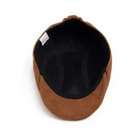 New Suede Autumn Winter Beret Fashion Vintage Men Women Newsboy Hat Casual Flat Visor Cap Berets For 54-58cm Head Circum Ference - Image 5