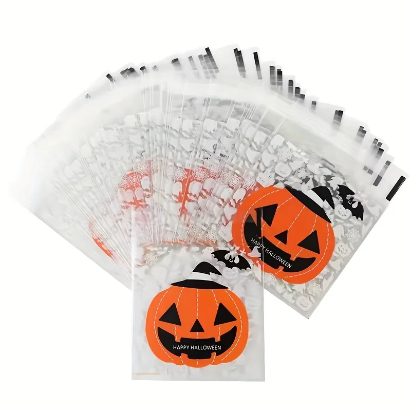 Halloween Cookie Bags 10CM*10CM Transparent Candy Gift Bag
