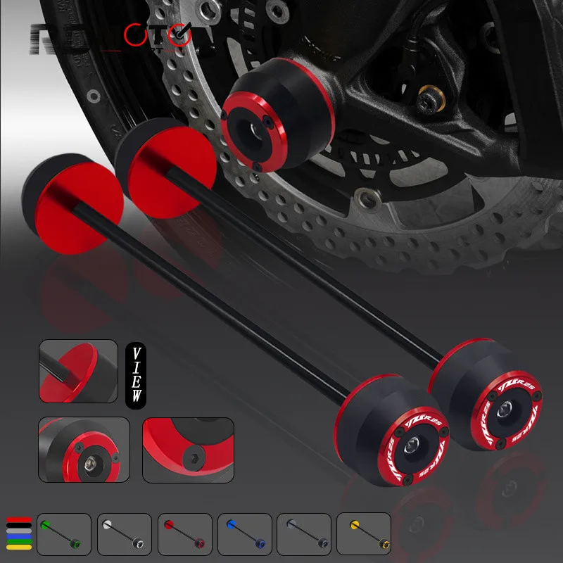 

New Motorcycle Accessories Front Rear Wheel Fork Slider Axle Crash Protector Cap For YAMAHA YZF-R25 2014-2021 2022 2023 yzfr25