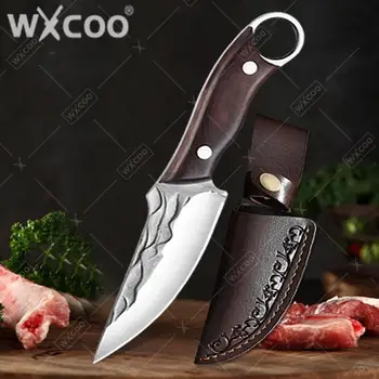 WXCOO Coltello per disossare forgiato Taglierina per carne di agnello Coltelli da cucina in acciaio inossidabile Coltello per barbecue multifunzionale Cottura per affettare frutta 1