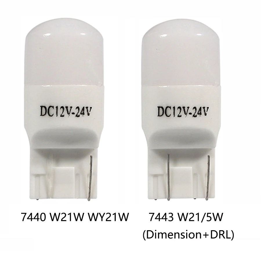 NHAUTP 2Pcs  T20 LED  3030-SMD 7440 7443 W21/5W W21W WY21W  ڵ 극ũ/ȸ ȣ/  DRL 12-24V