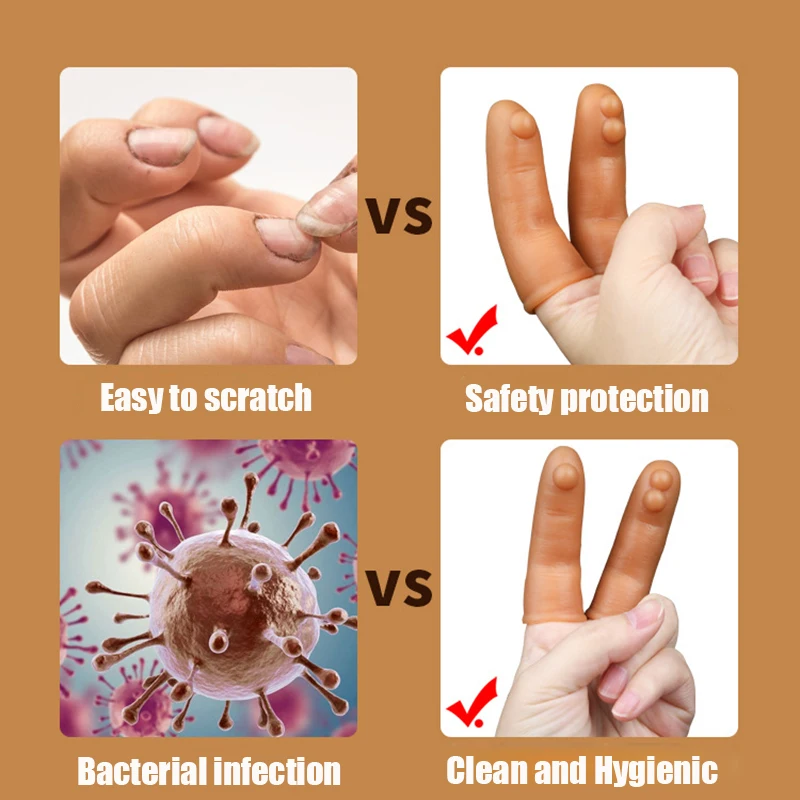 Sex Toys 4 Types Finger Sleeve Clitoris G Spot Massage Liquid Silicone Penis Condoms High Elasticity Orgasm Sleeve For Woman