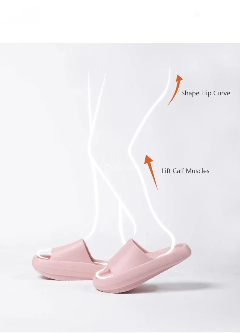 indoor house shoes Mo Dou 2022 New Summer Slimming Slippers Women Lose Weight Shape Body Shoes Indoor Outdoor Heel-and-toe Walking Race Sandals Men Indoor Slippers near me