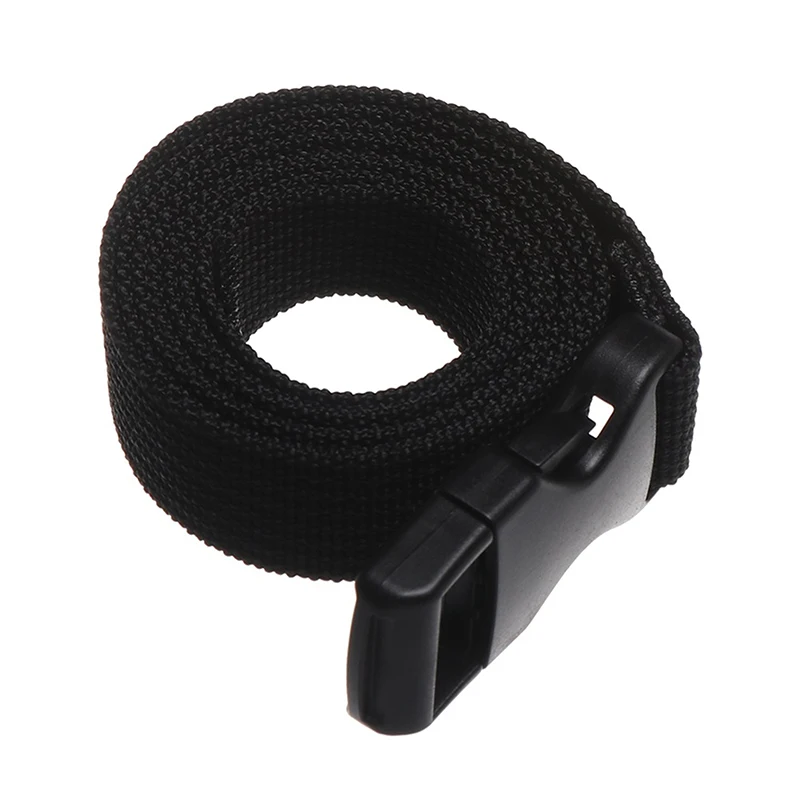 Durable Black Nylon Cargo Tie-Down Strap with Cam Buckle for Travel and Outdoor Use