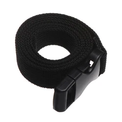 Durable Black Nylon Cargo Tie-Down Strap with Cam Buckle for Travel and Outdoor Use (100cm)