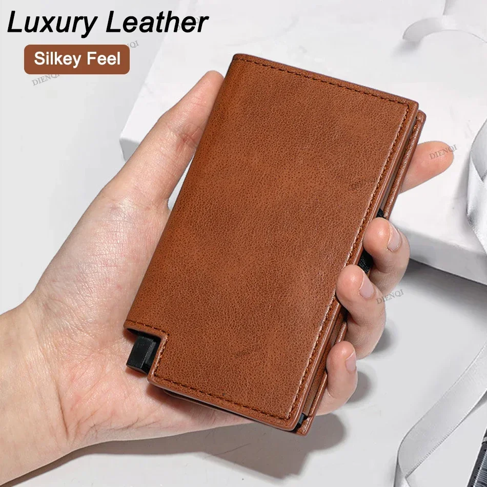 Rfid Credit Card Holder Men Wallets Anti Theft Luxury Wallets for men Carbon Fiber Slim Thin Minimalist Wallet Purse Carteras 3