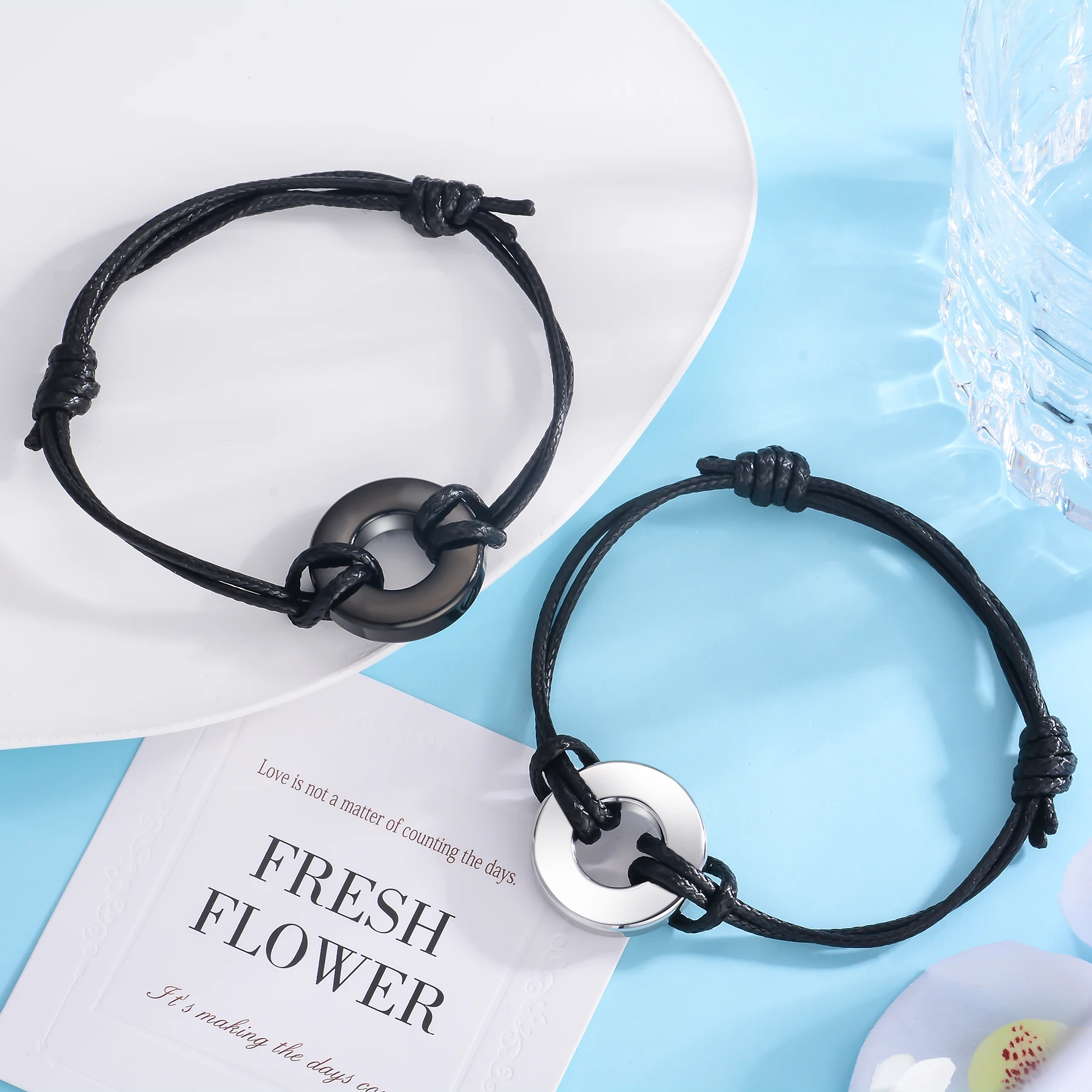 Dropship Custom Cremation Urns Bracelet for Ashes Memorial Bracelets for Ashes Circle of Life Eternity Jewelry 6