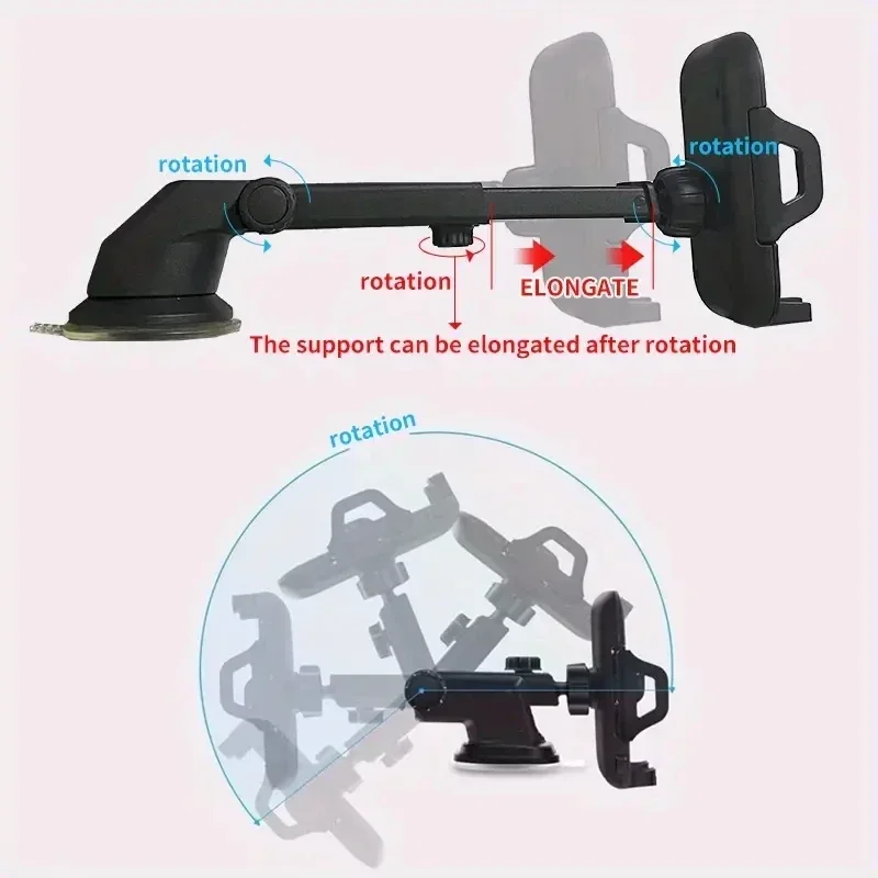 Adjustable suction-cup car phone holder supplier detail 14