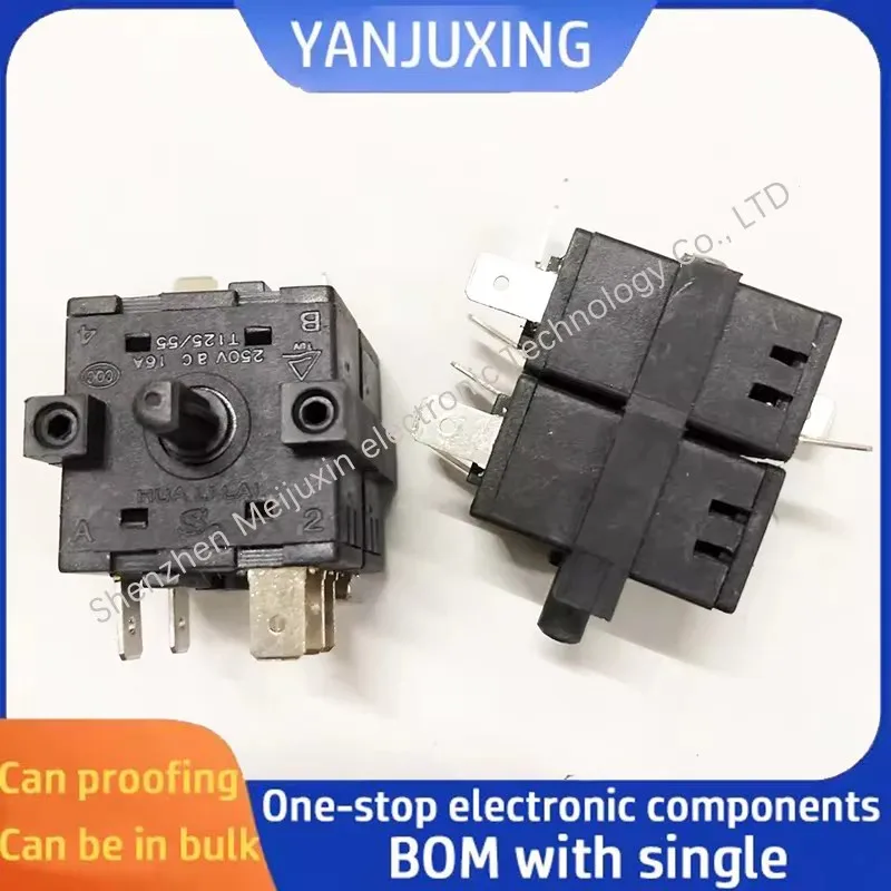 1pcs/lot FZ31 9 Select switch Cycle gear Double layer 8 pin 6 speed rotary switch 16A 250VAC