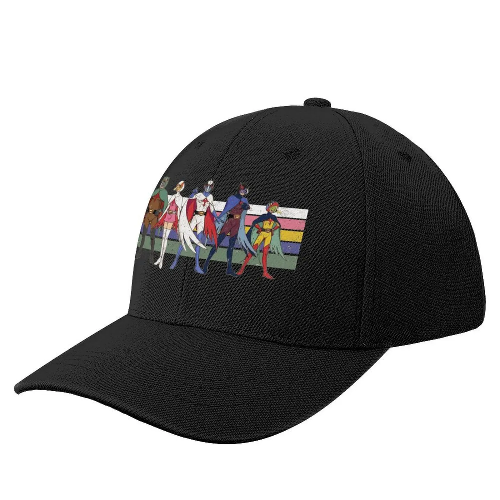 

G Force Battle of the Planets Retro Stripe Baseball Cap party Hat Anime Women Hats Men's
