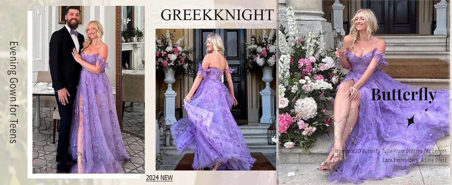 Schmetterlings-Ballkleider für Damen, Tüll-Ballkleid für Teenager