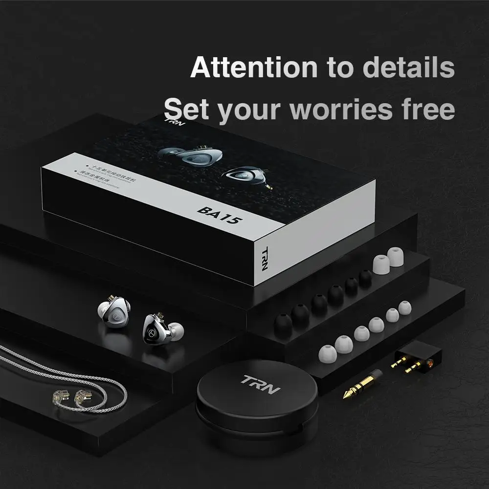 TRN BA15 30BA Driver Unit In Ear Earphone HIFI Music DJ Monitor Audiophile Musician Headset Earbuds With QDC Cable Headphones 5