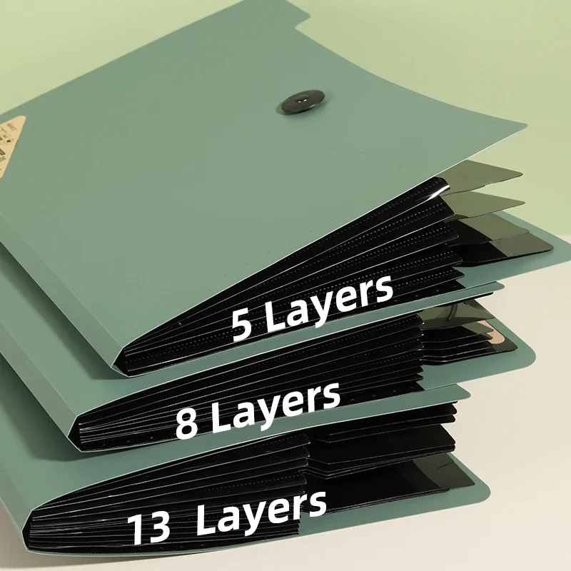 File Folder 5/8/13 Layers A4 File Folder Storage Bag Test Paper Desktop Tool School Stationery Office Supplies