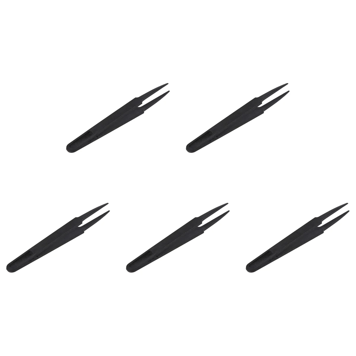 

5X Black Plastic Anti-Static Tweezers Repair Tool