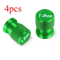 Premium Car Wheel Tire Valve Caps - Set of 4, Waterproof Airdust Protection (T - Roc - 6)